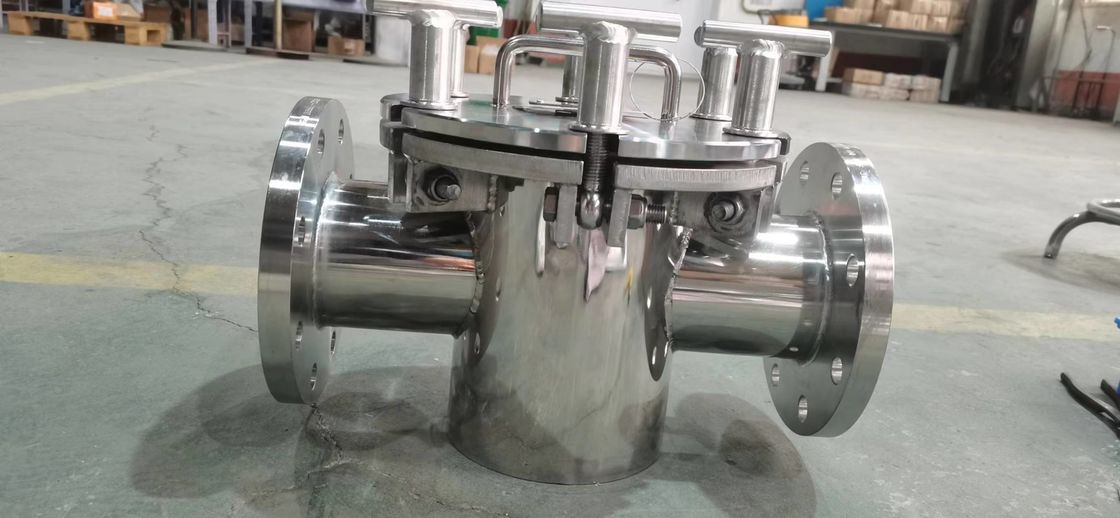 তরল পাইপলাইন টাইপ স্থায়ী চুম্বক বিভাজক লোহা বিভাজক মেশিন 304SS 316SS Ti শেল